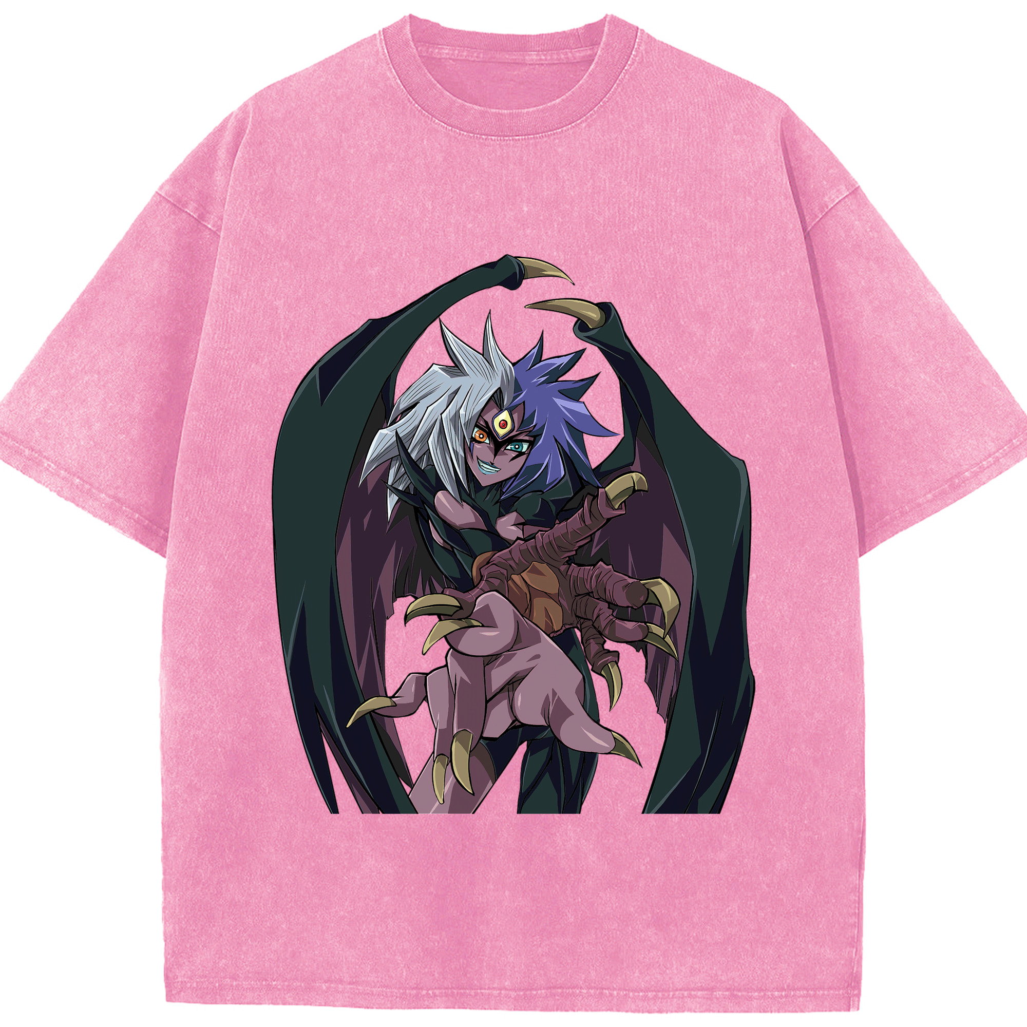 （画像用） 遊☆戯☆王 Yu-Gi-Oh! 綿100% ヴィンテージ風 半袖Tシャツ（フロントプリント）
